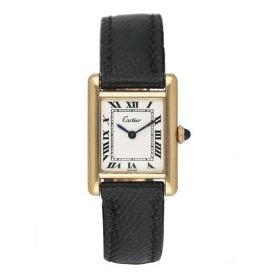 Cartier Tank Paris 78087 18K Yellow Gold Ladies Watch