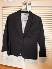 Rafaella Black Cotton Blazer Lined Size Small