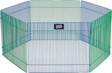 Small Animal Pet Playpen/Exercise Pen, Blue and Green,1 Count (Pack of 1), Small