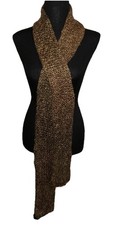 Long Brown Knit Winter Comfy Scarf