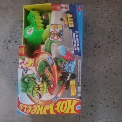 Hot Wheels City T-Rex Blaze Battle Playset Speed Snap Includes 1