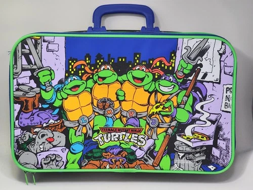 Vintage TMNT Childrens Suitcase Travel Bag 1991 Mirage Studios Imaginings 3
