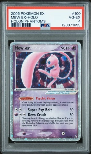 2006 POKEMON EX HOLON PHANTOMS #100 MEW EX-HOLO PSA 4