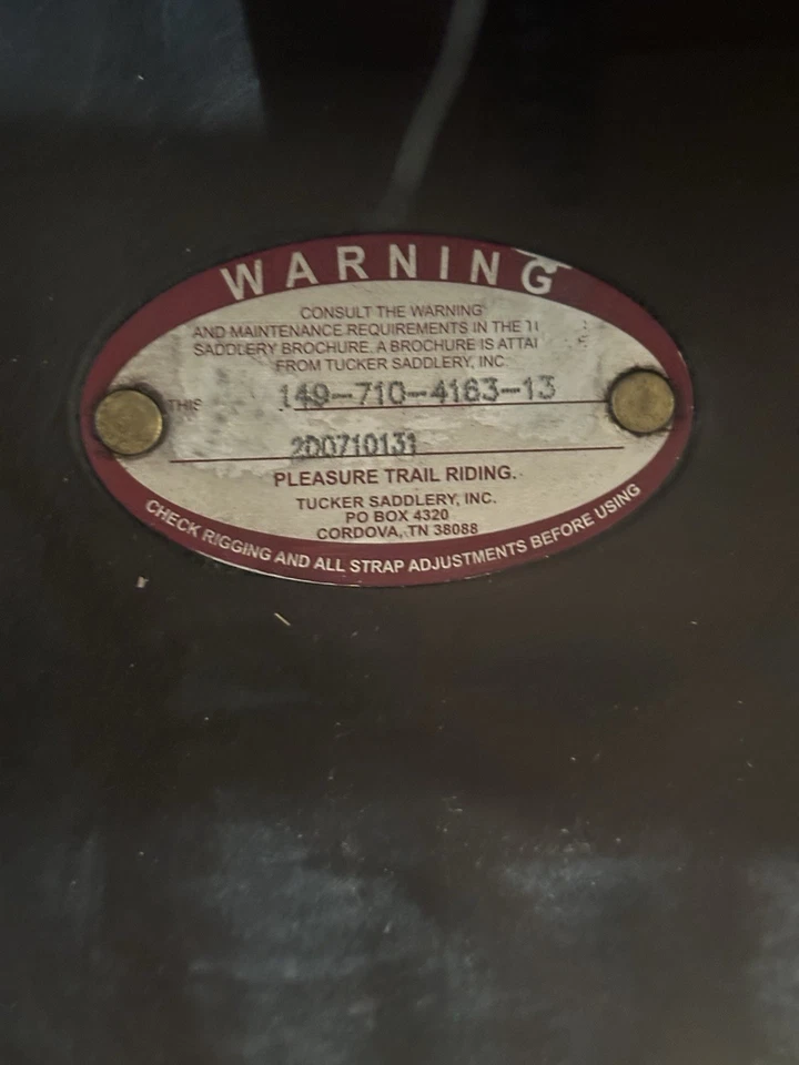 "Silla de montar Tucker Equitation Endurance Trail de 17,5"" modelo 149 (árbol XW)" Foto 3 de 4