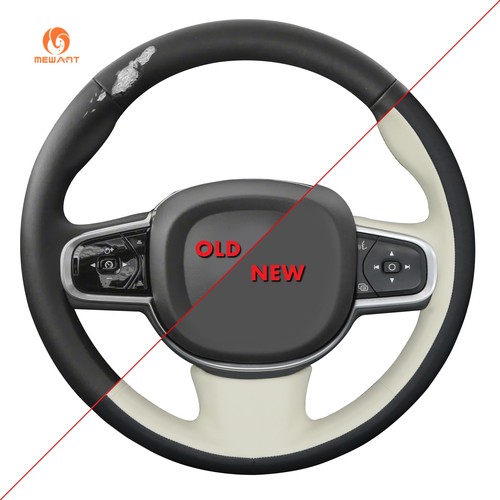 Housse de volant simili cuir cousue main bricolage pour Volvo XC90 - Photo 6/10