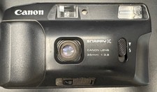 Canon Snappy K Point and Shoot 35mm Film Camera with Flash Untested