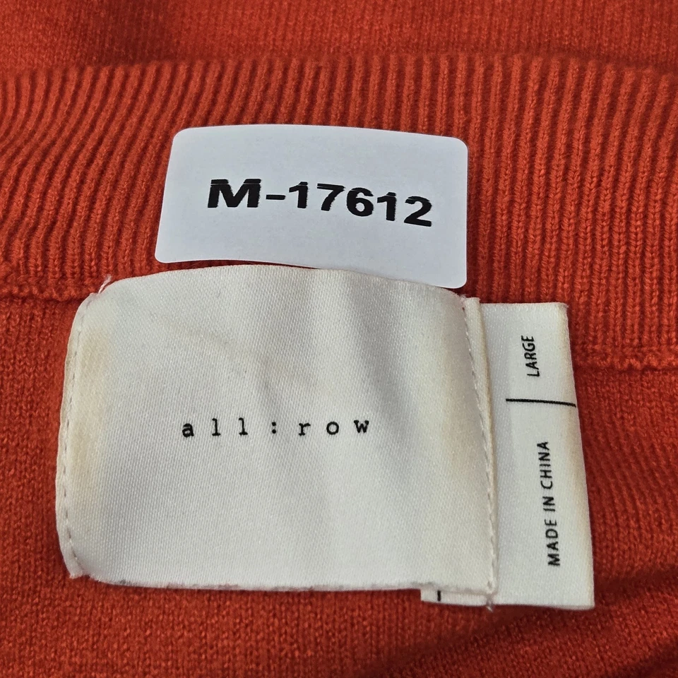 All:row Women Sweatshirt LARGE Orange Nylon Viscose Long Sleeve - Image 2 of 4