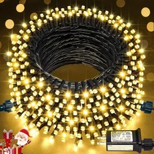 JMEXSUSS 66ft 200 LED Christmas Lights Outdoor, Warm White Christmas Tree Lights