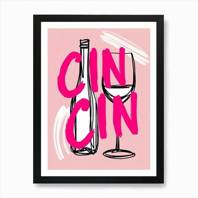 Cin Cin 6 Kunstdruck gerahmt Wandbild Poster Leinwanddruck Bild