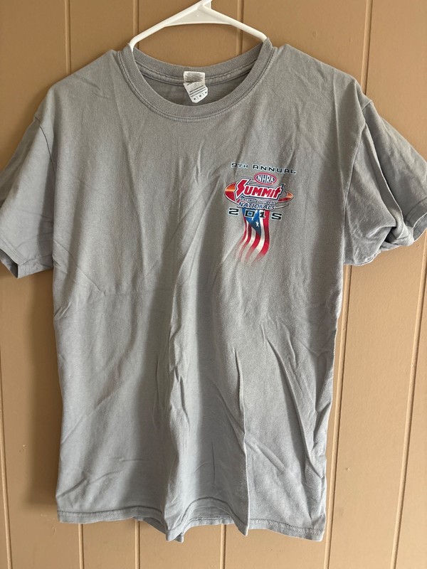 nhra 2015 9th annual summit racing nationals norwalk ohio grey Tshirt M unisex