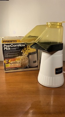 Presto PopCornNow Plus Hot Air Electric Popcorn Maker Butter Melter 04820