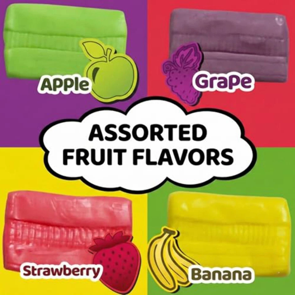 Mini Taffy Candy, 5 Pounds, Approx. 280 Pcs., Bulk Assorted Fruity Flavors Chewy - Image 2 of 4