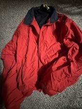 Eddie Bauer Windbreaker Jacket Men M Red Nylon Quarter Snap VTG USA Made WPL9647