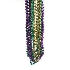Rhode Island Novelty Gras Ball Beads, One Dozen