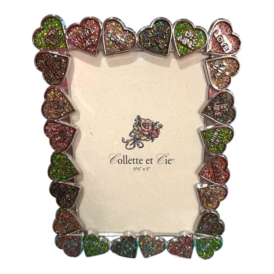 Collette et Cie Glitter Heart Frame 3.5x5 Engagement, Bridal, Valentine - Image 3 of 4