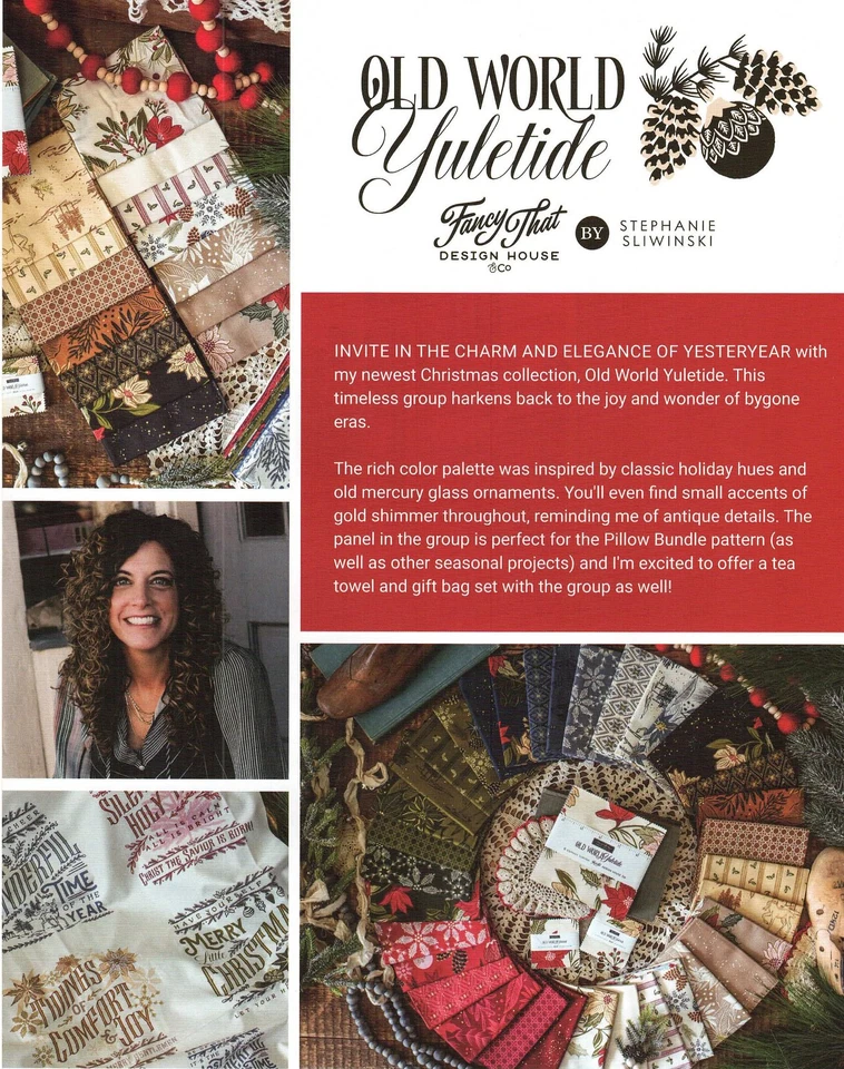 Old World Yuletide Moda Charm Pack 42 100% Cotton 5" Precut Fabric Squares - Image 3 of 4