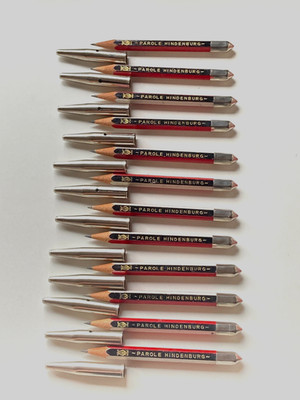 Vintage Lyra - Mini Pocket Pencil with Cap Lot of 12 - Slogan Hindenburg WW1