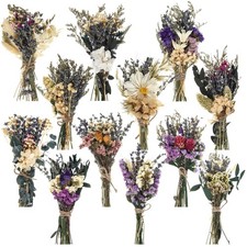 Layhit 12 Pack Boho Dried Flower Bouquet Mini Wedding Handmade Dry Flowers Decor