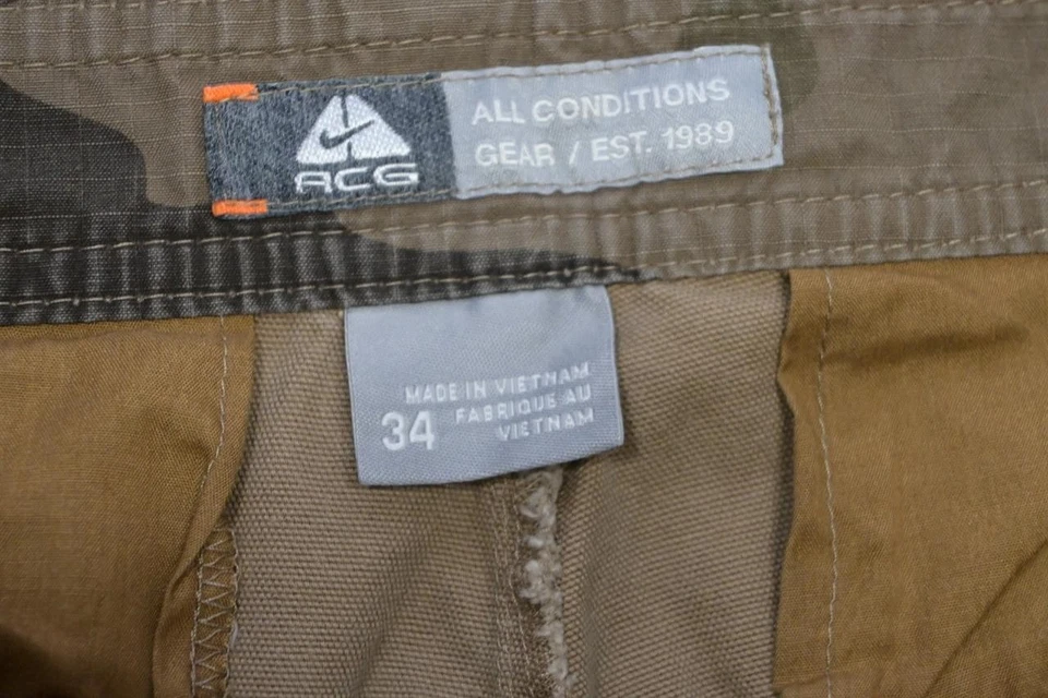 Pantalones Cortos de Carga Nike ACG Resistentes Montaña Senderismo Campamento 10" INS Para Hombres Talla 34 Foto 4 de 4
