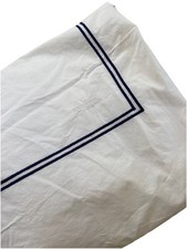 Frette Hotel Classic Duvet Cover. White Navy. Embroidered. Italy. Unused