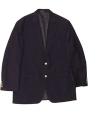 MICHAEL KORS Mens 2 Button Blazer Jacket UK 42 XL Navy Blue Wool AV01