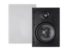 Monoprice 2-Way Carbon Fiber In-Wall Speakers - 8 Inch (Pair) W/ Magnetic Grille