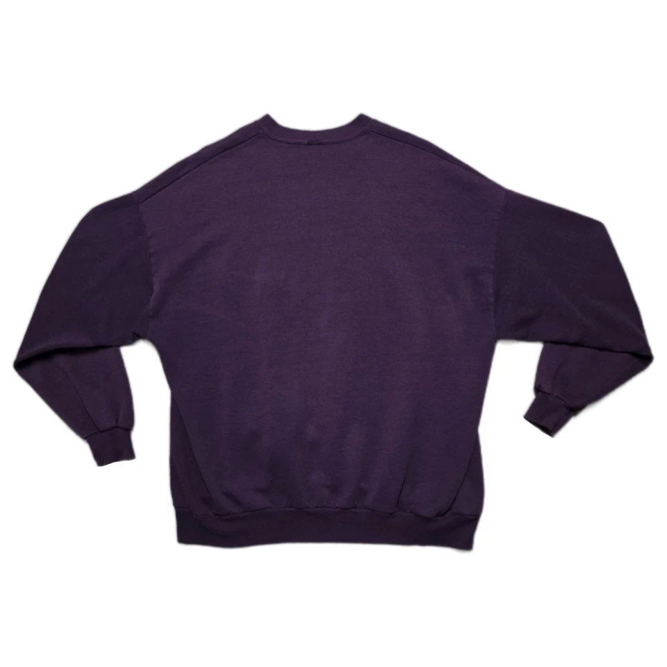 VTG 80's Jerzees Blank Crewneck Raglan Sweatshirt Purple Made in USA Mens 3XL - Image 2 of 4