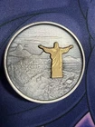 TD Mint Christ the Redeemer 3 oz .999 Silver Round Bullion, 2 grams of .999 gold