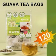 Pure Guava Leaf Tea, 120 Guava Tea Bags, Herbal Tea 0.08 per strip