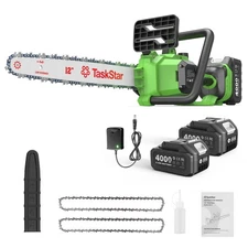 Taskstar 12" Electric Chainsaw Cordless 700W Battery Powered Cordless Chain Saw