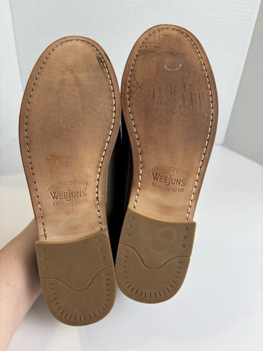 Bass Weejuns Whitney Women’s Penny Loafers Size 8.5 Olive Green Patent Leather - Picture 10 of 11