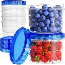 6 Pack 16oz Freezer Containers with Twist Lids - Airtight Leakproof BPA Free