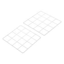 8"x8" Wire Grid Panel 2 Pcs Wall Grid Decorative Board Photo Display White