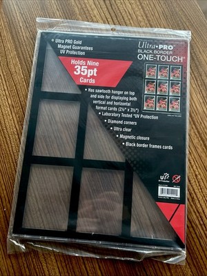  Ultra Pro Black Border One Touch 9-Card Magholder Frame Rahmen 35pt Trading 