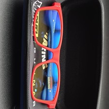 GUNNAR Cruz Kids Large Spider-Man Blue Light Blocking Square Glasses Red Frame
