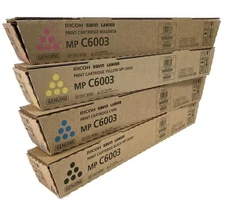 Lot of 4 Ricoh Savin Lanier MP C6003 KCMY Toner 841849 841850 841851 841852 -New