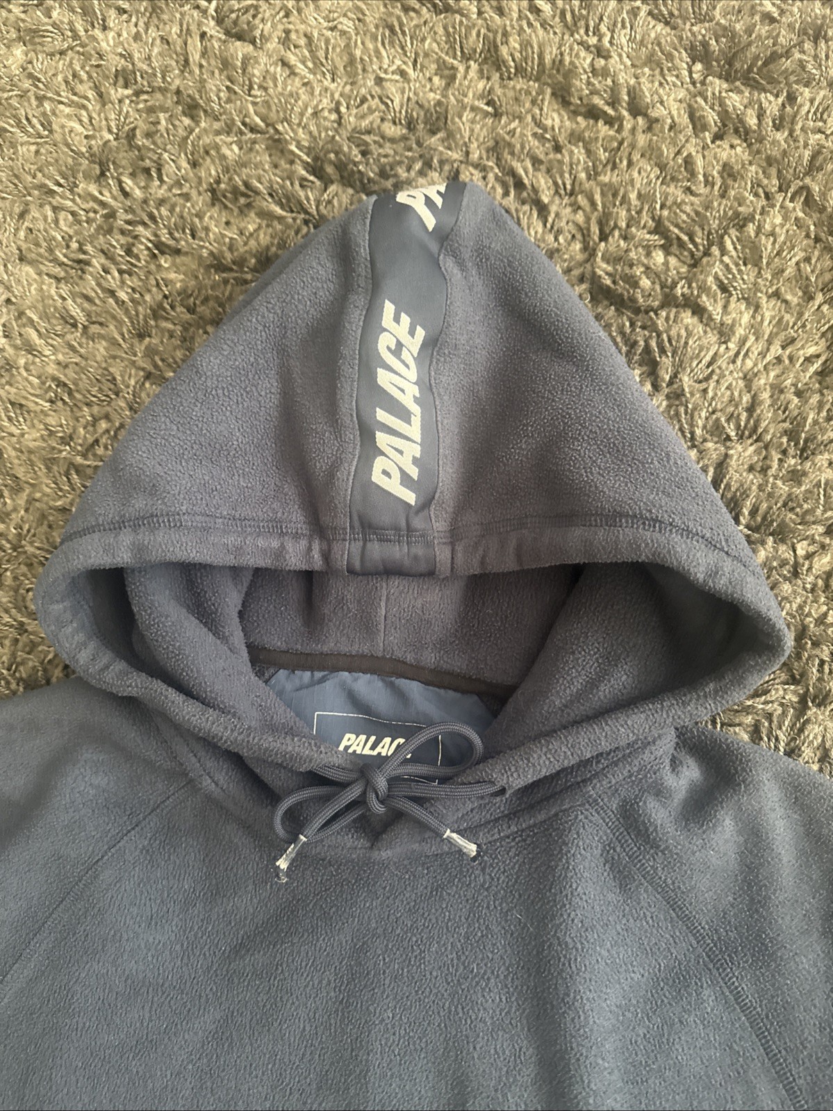 Palace Skateboards Warm MIT Tech Polartec Pullover Hoodie Blue Men's Large L image 2