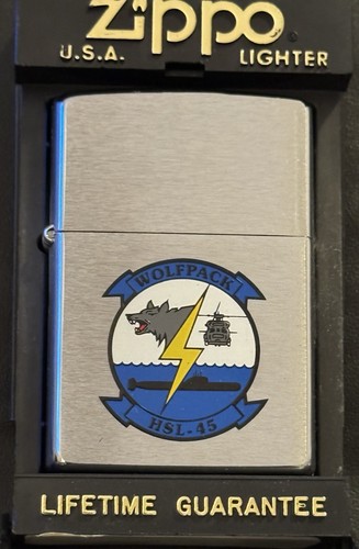 ZIPPO HSL-45 WOLFPACK NORTH ISLAND SAN DIEGO NAVY LIGHTER 1996 XII NIB