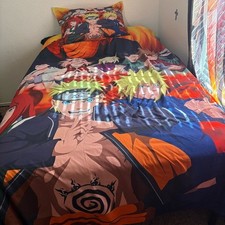Naruto Anime Full Bedding Set   4 Piece Comforter Cover, Pillowcase  Curtains