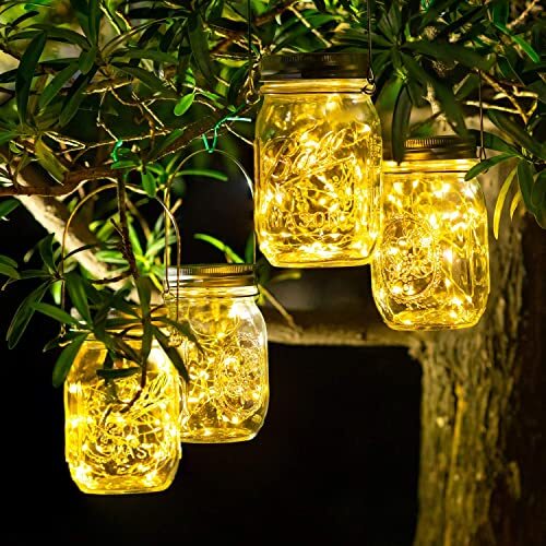 SUNACE 4 Pack Luz Solar Exterior - 30 LED Lamparas Solares de...