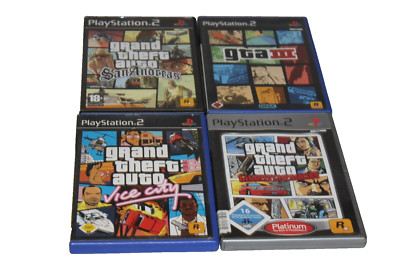 4 x GTA -Grand Theft Auto Spiele Sony PlayStation 2- in OVP