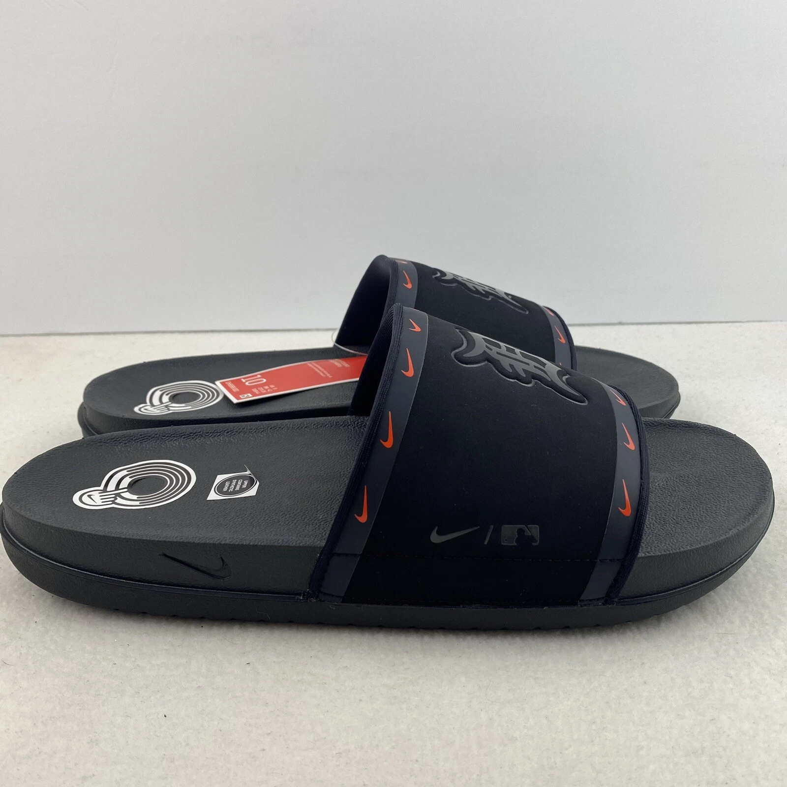 SANDALI NIKE DETROIT TIGERS MLB SLIDES SLIP ON UOMO TAGLIA 10 fuori campo
