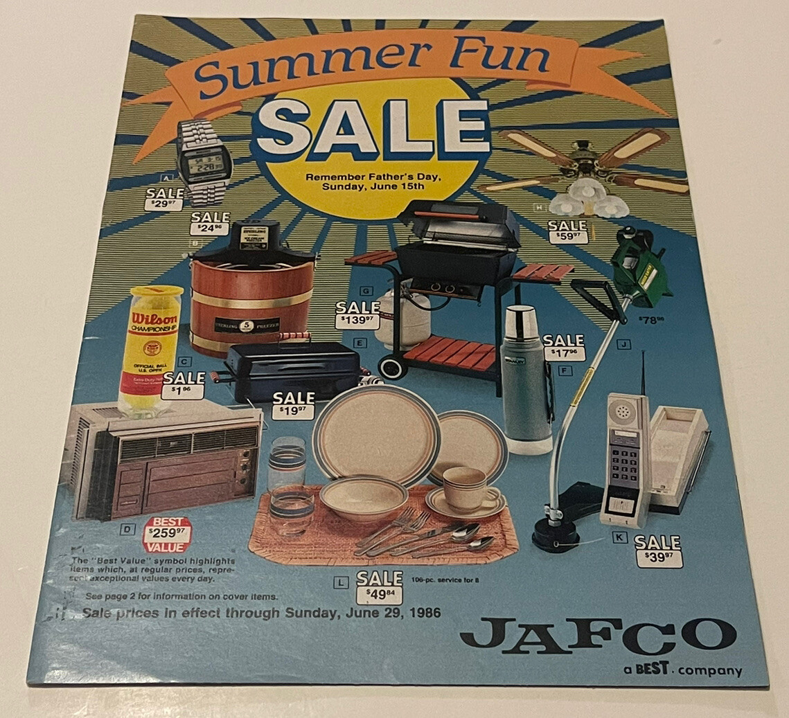 June 1986 JAFCO Summertime Fun Sale Catalog, 23 Pages | eBay