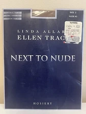 Linda Allard Ellen Tracy Sz 2 Nude #3 Control Top Ultra Sheer Shadow Toe Hosiery