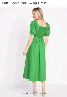 old navy green swing dress LF 7828