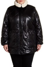 Kenneth Cole New York Faux Shearling Lined Collar Jacket