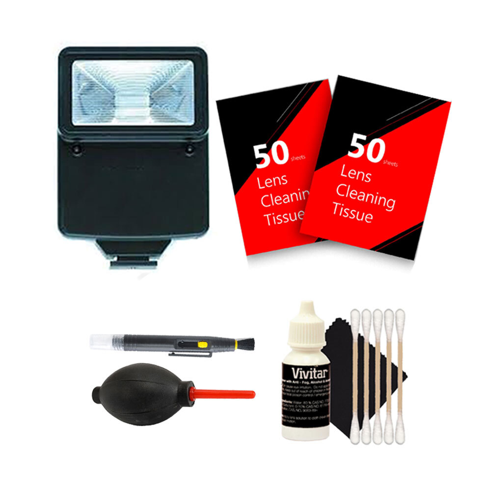 Slave Flash + 100 Lens Tissue + Top Cleaning Kit for Canon DSLR Camera