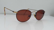Vintage Faconnable F1532 Black Metal Oval Sunglasses FRAMES ONLY Italy