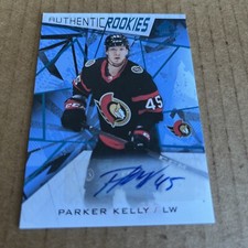 2021 SP Game Used AUTO ROOKIE Parker Kelly RC #183 Senators Hockey Card (e2)