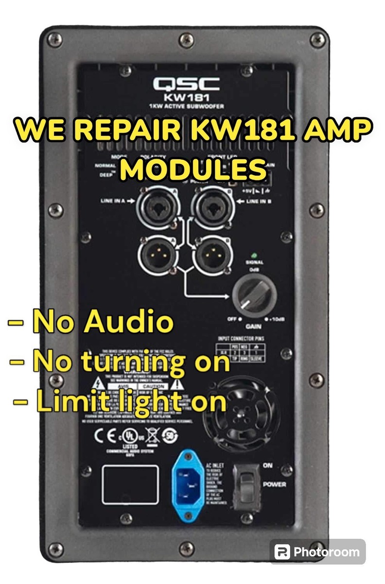 QSC KW181 - PRO REPAIR SERVICE! QUALITY AND 60 DAYS WARRANTY!! | eBay